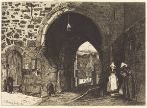 La Puerta de St Malo en Dinan de François Bonvin