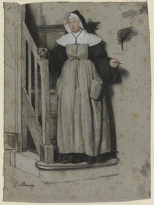 The Letter of Admission, Interior of a Convent de François Bonvin