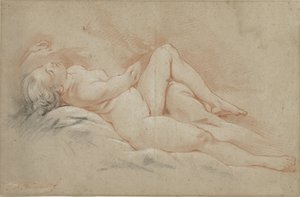 Desnudo femenino recostado de François Boucher