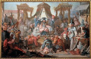 Audiencia del Emperador de China. Los súbditos se postran ante el emperador. Pintura de François Boucher de François Boucher