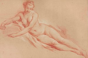 Boucher - Un desnudo femenino recostado de François Boucher