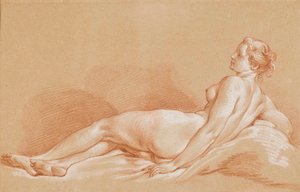 Boucher - Mujer joven tumbada de François Boucher