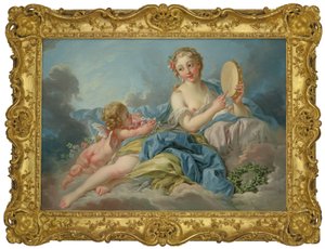 Boucher y estudio - La Musa Erato de François Boucher