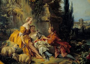 Conversación campestre de François Boucher
