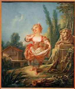 La niña con la jaula de pájaros