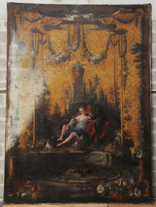François BOUCHER, Maurice JACQUES - CARTON DE TAPISSERIE. VERTUMNE ET POMONE, GOB-20-001 de François Boucher