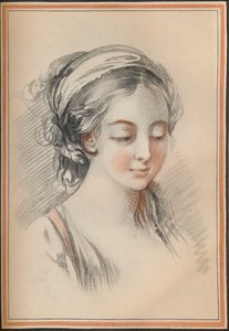 Cabeza de una niña, c. 1746 de François Boucher