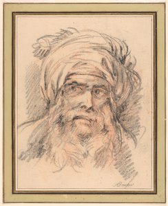 Cabeza de un Hombre con Turbante de François Boucher