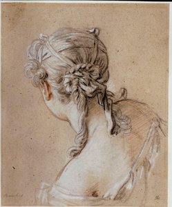 Cabeza de una mujer desde atrás, c.1740