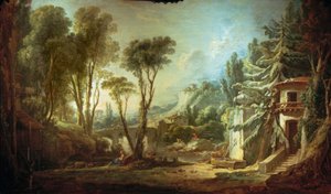 Paisaje pastoral de François Boucher