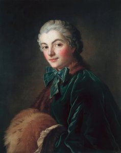 Joven mujer con manguito de François Boucher