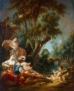 El Pescador, siglo XVIII de François Boucher