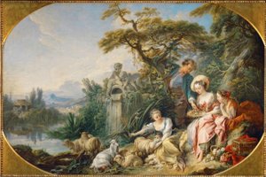 Los regalos del pastor o El nido de François Boucher