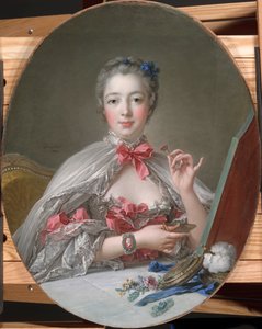 Madame de Pompadour en su tocador, c.1760 de François Boucher