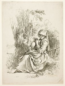 Campesina con jarra