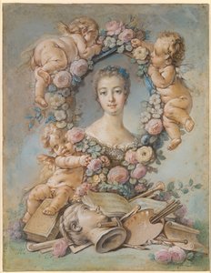 Retrato de la Marquesa de Pompadour de François Boucher