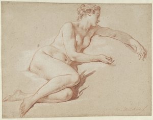 Desnudo femenino recostado
Desnudo femenino recostado, mirando a la derecha de François Boucher