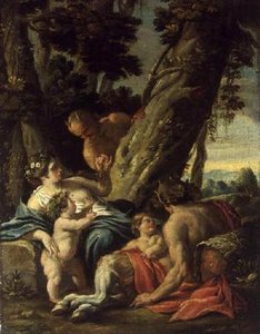 Sátiro y ninfa de François Boucher