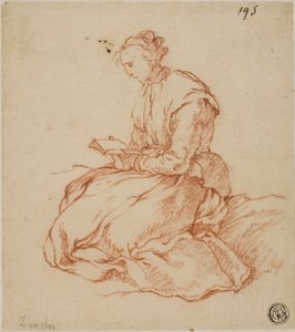 Mujer sentada leyendo