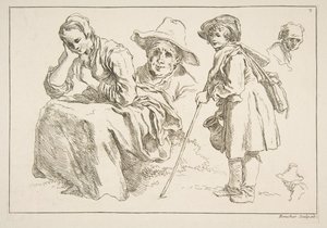 Hoja de Bocetos de François Boucher