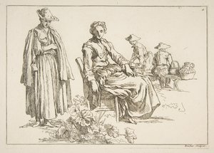 Hoja de bocetos de François Boucher