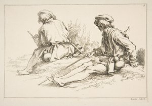 Hoja de bocetos de François Boucher