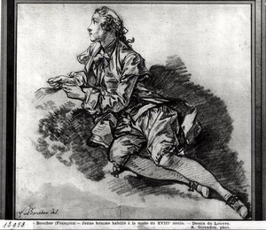 Estudio de un joven de François Boucher