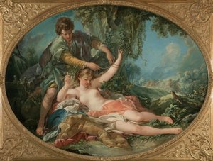 Silvia liberada por Aminta, 1755 de François Boucher