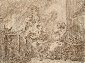La invención del dibujo, mediados del siglo XVIII de François Boucher