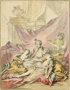 El pachá en su harén, c. 1735-1739 de François Boucher