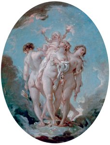 Las Tres Gracias, c1725-1770 de François Boucher