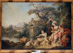 El nido o Regalos del pastor de François Boucher