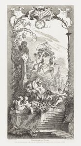 Triomphe de Priape [Triunfo de Príapo] en Nouveaux Morceaux pour des Paravents [Nuevos conceptos para pantallas] de François Boucher