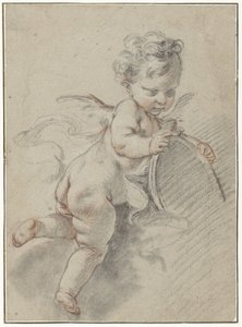 Putto flotante con espejo de baño