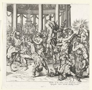 Triunfo de Baco, mitad izquierda de François Chauveau (attributed to)