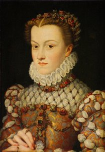 Isabel de Austria 1554-1592, Reina de Francia, ca 1571-1572 de François Clouet