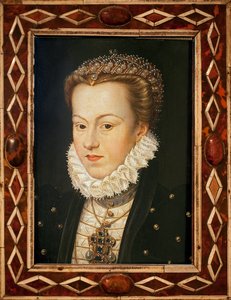 Retrato de Isabel de Austria (1554-1592, Reina de Francia) de François Clouet