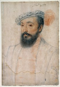 Retrato de Monseñor de Gordes (1513 - 1578). Dibujo a sangre y piedra negra por François Clouet (1515-1572) de François Clouet