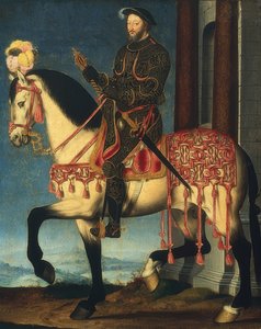 Retrato ecuestre de Francisco I, Rey de Francia. Alrededor de 1540
