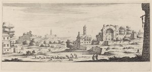 Vista del Templo del Sol en Roma de François Collignon after Israël Silvestre