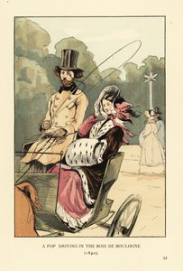 Un petimetre conduciendo en el Bois de Boulogne