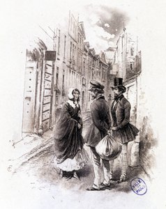 Ilustración de "Profile of grisette" nueva perteneciente al Receuil "Mimi de Pinson" por Alfred de Musset de François Courboin