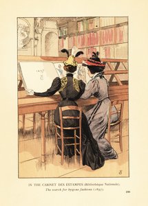 En el Gabinete de Estampas, Biblioteca Nacional de François Courboin