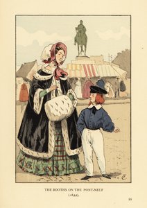 Los puestos en el Pont Neuf, París de François Courboin