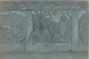 Una terraza y jardín en Capri [recto]