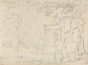 Casa con pórtico en Ermenonville de François Edouard Bertin