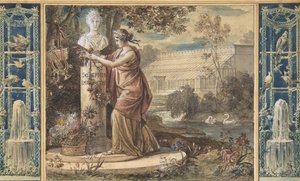 Una alegoría de la emperatriz Josefina como patrona de los jardines de Malmaison