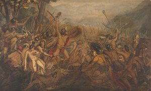 Escena de batalla, siglo XIX de François Joseph Heim