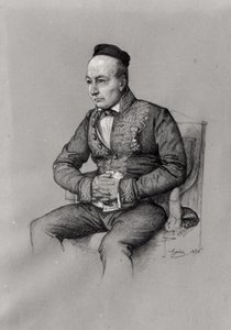 Retrato de Charles Augustin Sainte-Beuve (1804-69) de François Joseph Heim