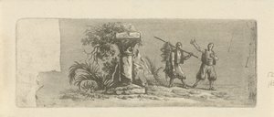 Paisaje con dos pescadores griegos de François Joseph Pfeiffer (II)